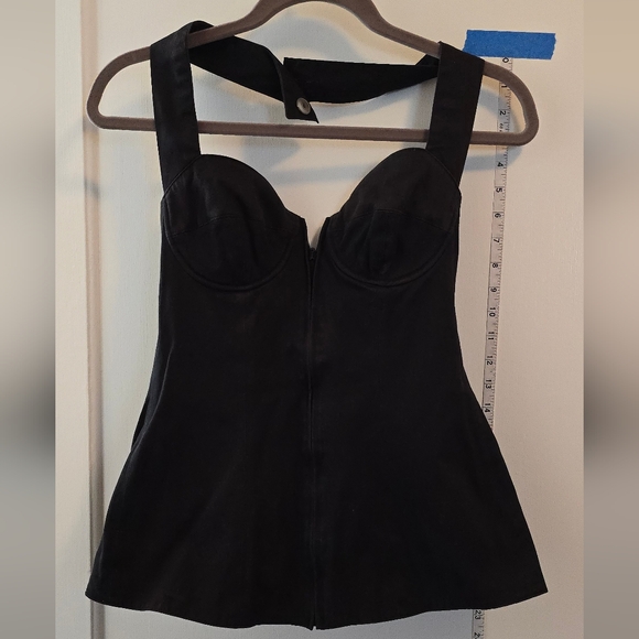 Laurèl | Black corset-like top | Size 6 - Picture 1 of 4